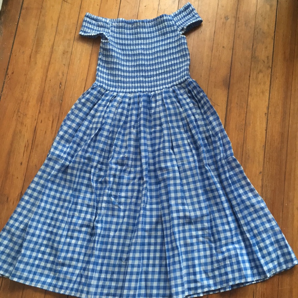 J. Crew Gingham off shoulder Dress in Small